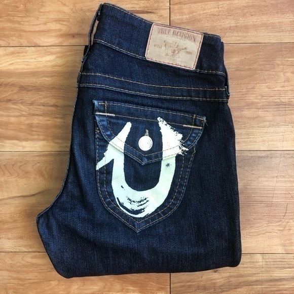 True Religion Wide Leg Jeans sz 26 - Picture 1 of 8